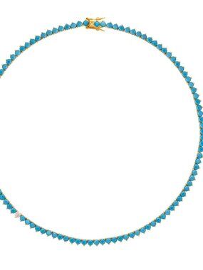 Dorsey Bennington Riviere Necklace in Nano Turquoise with Lab Diamond